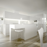 White minimalist modern kitchen